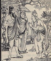 Kacha was an ancient sage and the son of Brihaspati in Hindu mythology. The narrative of Kacha is mentioned in the Mahabharata, the Matsya Purana and the Agni Purana. He was sent by his father Brihaspati to learn the secret of the Sanjivani mantra (a hymn for reviving the dead) from Shukracharya, the guru of the Asuras